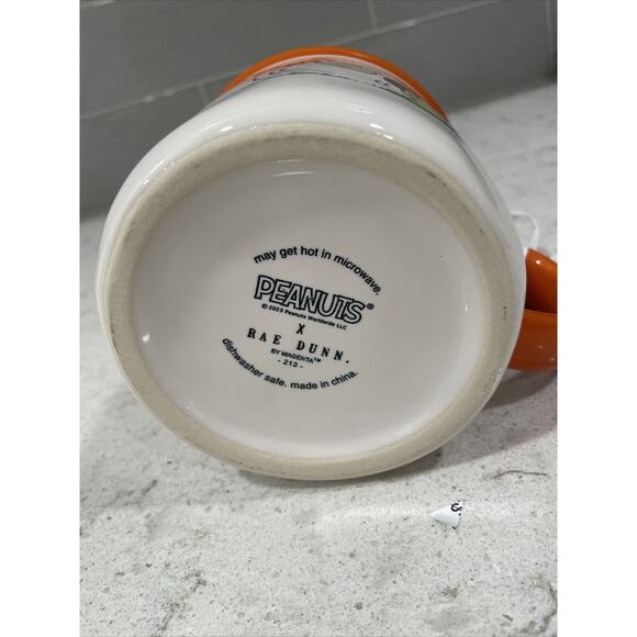 AAUGH! Peanuts X Rae Dunn Lucy Charlie Brown Snatch Kick Mug NEW Football Season - Picture 5 of 5